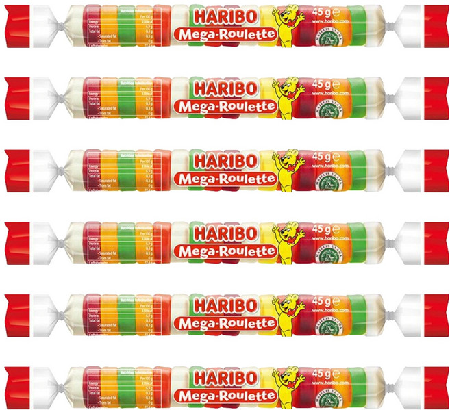 하리보 메가룰렛 젤리, 45g, 6개