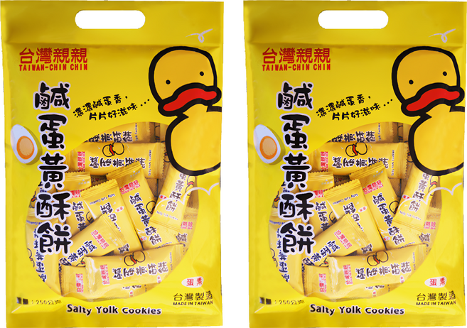 台灣親親 鹹蛋黃酥餅, 250g, 2袋