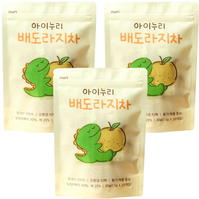 inuri 배도라지차, 1.5g, 20개입, 3개