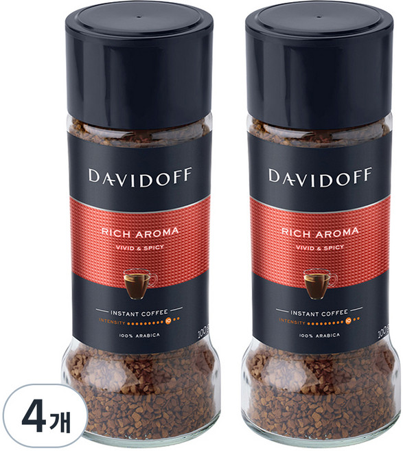 다비도프 리치 아로마 원두커피믹스, 100g, 1개입, 4개