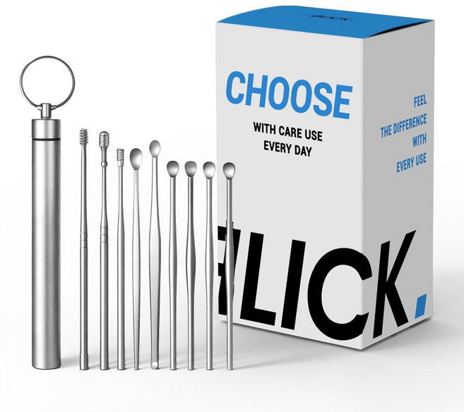 디블릭 프리미엄 휴대용 귀파는 도구 귀이개 세트, 1세트