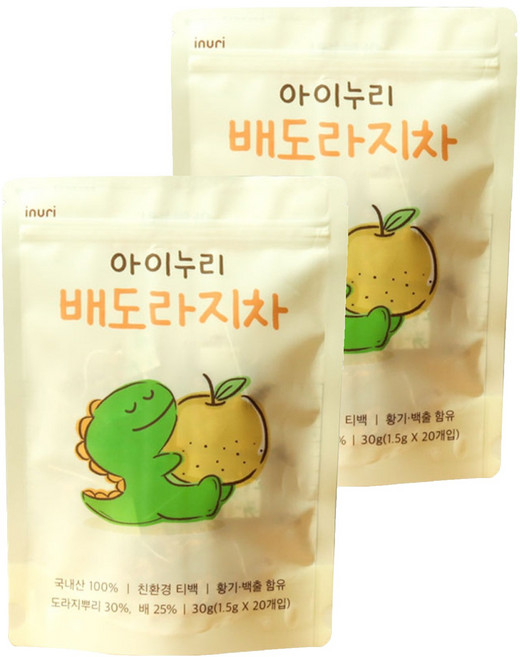 inuri 배도라지차, 1.5g, 20개입, 2개
