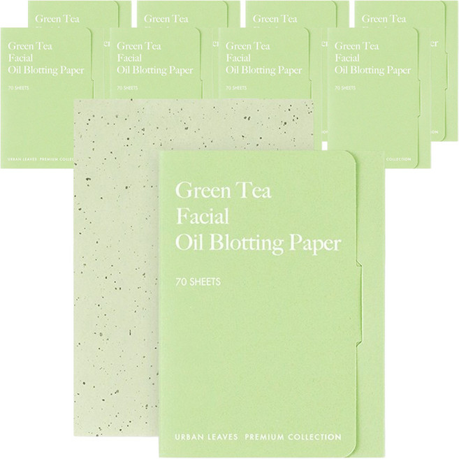 어반리브즈 녹차 프리미엄 기름종이, 70매입, 9개
