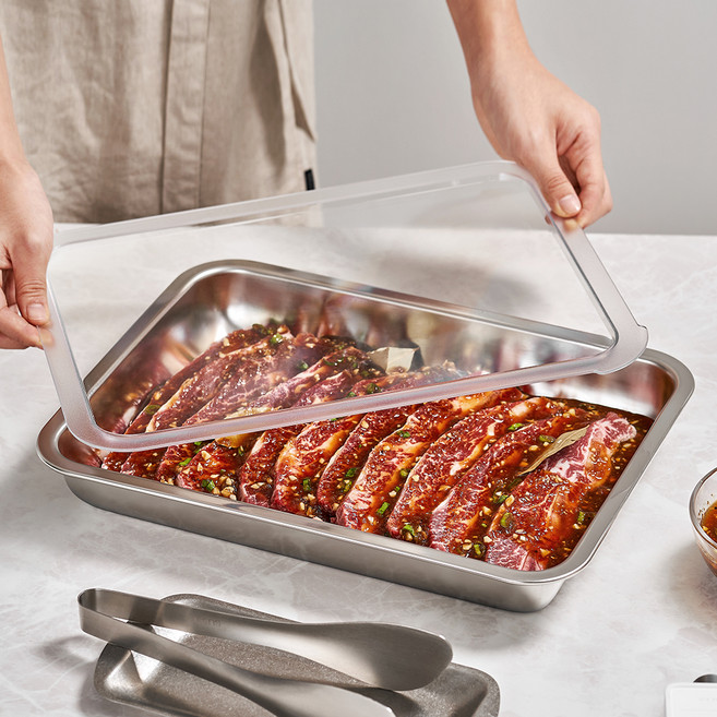 바겐슈타이거스텐 사각트레이세트 PC커버 No.02, 트레이 + 스텐 밧드 + 스텐 랙, 1세트