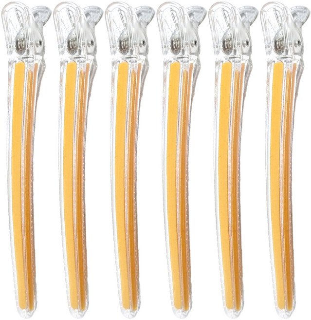 그레이거 홀딩 헤어클립, 투명오렌지, 6개