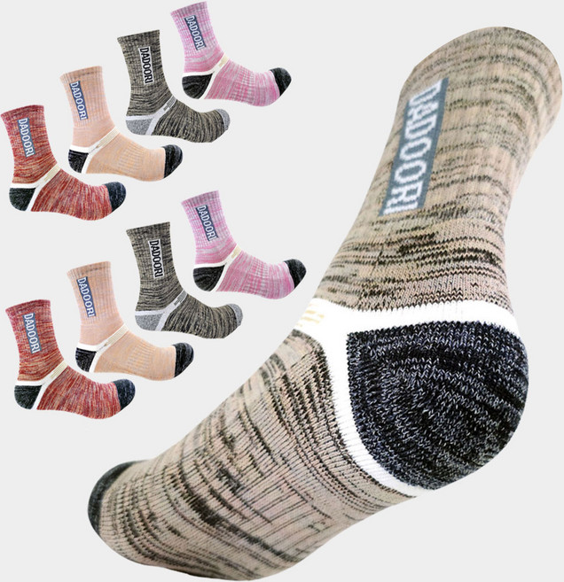 다두리 여성용 이중쿠션 장목 작업용 등산 양말 9켤레, 랜덤 발송, 1세트