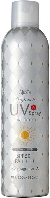 Ajuste 愛伽絲 高效防曬噴霧 SPF50+ PA++++ 無香料 防水防汗, 320ml, 200g, 1瓶