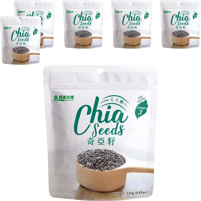 義美生機 奇亞籽, 250g, 6包