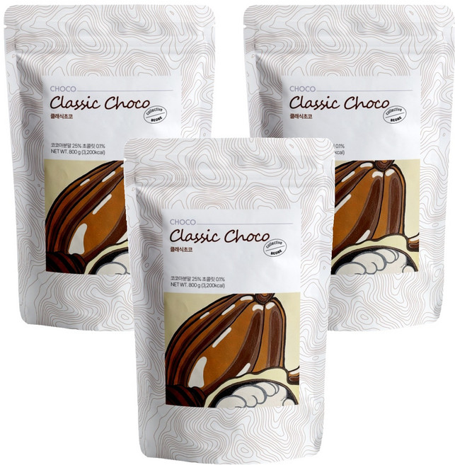 베오베 클래식 초코 파우더, 1개입, 3개, 800g
