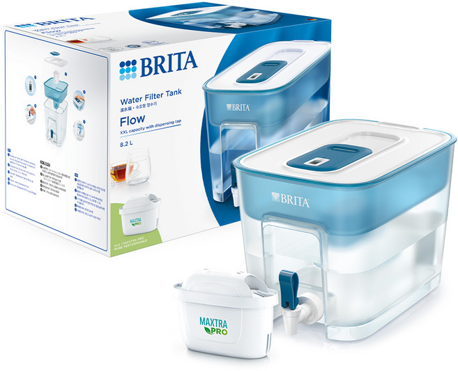 브리타 8.2L+한국형 필터1개 기본구성 플로우 정수기 고객직접설치, Flow