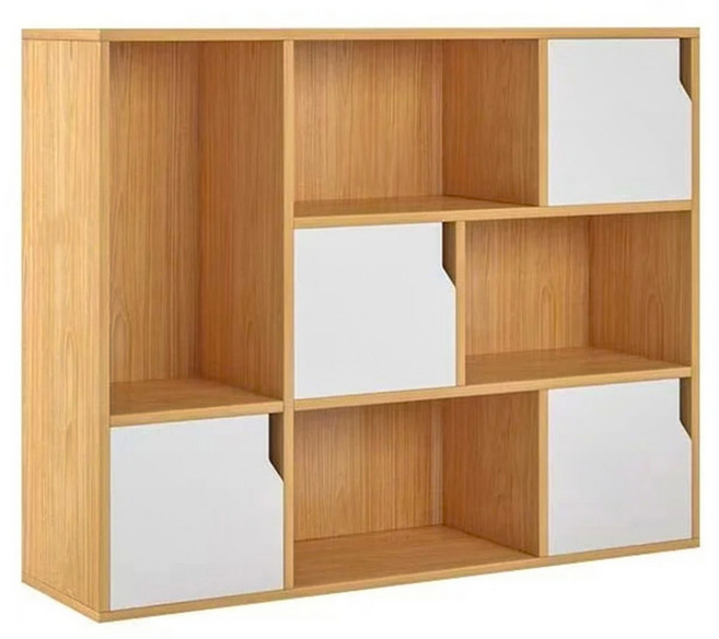 四門四格櫃, 田園橡木色 + 暖白色櫃門