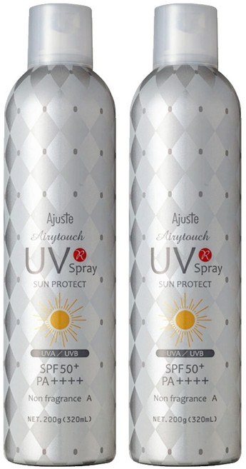Ajuste 愛伽絲 高效防曬噴霧 SPF50+ PA++++ 無香料 防水防汗, 2瓶, 320ml