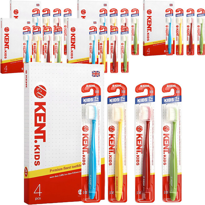 켄트 어린이용 칫솔 4종 + 위생캡 4p 세트, 6세트, 4개입