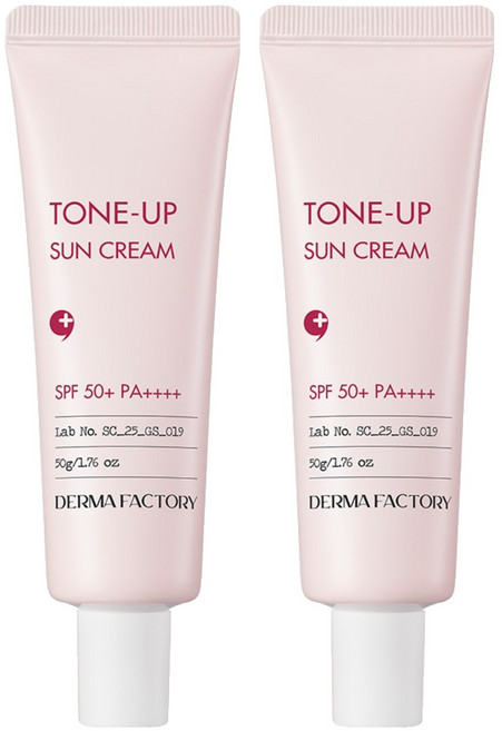 더마팩토리 무기자차 톤업 선크림 SPF50+ PA++++, 50g, 2개