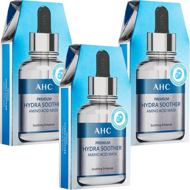 AHC 玻尿酸氨基酸保濕面膜, 5片, 3盒