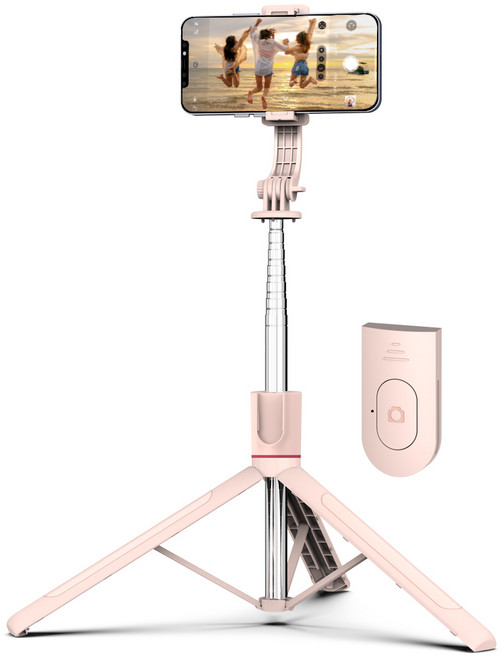 셀루미 메가 스틱 올인원 스마트폰 셀카봉 삼각대 171.7cm, SEL-AT1717M, 핑크 + 핫핑크, 1개