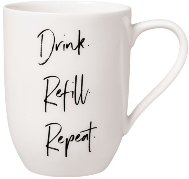 빌레로이앤보흐 스테이트먼트 머그컵 11.5 x 8 cm 드링크 리필 리핏, 혼합색상, 1개