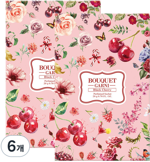 BOUQUET GARNI 衣櫥香氛袋 黑櫻桃香, 20g, 6包