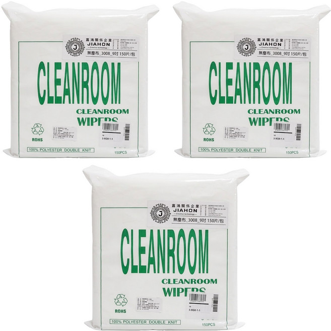 JIAHON 嘉鴻牌 一次性拋棄式無塵擦拭布 一般 3008, 3包