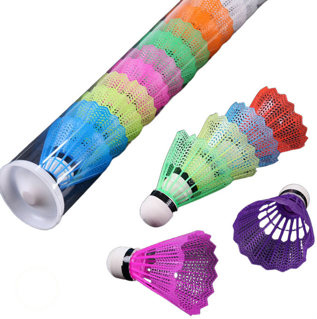 마샤투 배드민턴 컬러 셔틀콕, 랜덤 발송, 12개입, 1세트