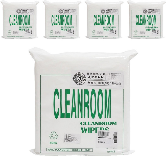JIAHON 嘉鴻牌 一次性拋棄式無塵擦拭布 一般 3008, 5包