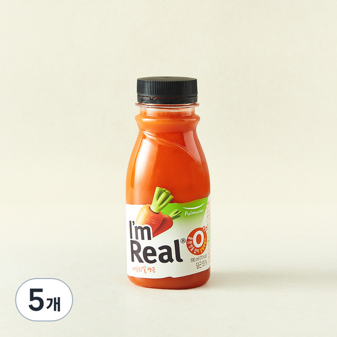 풀무원 아임리얼당근 주스, 190ml, 5개