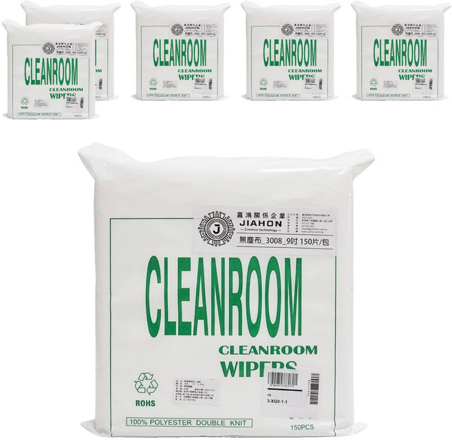 JIAHON 嘉鴻牌 一次性拋棄式無塵擦拭布 一般 3008, 6包