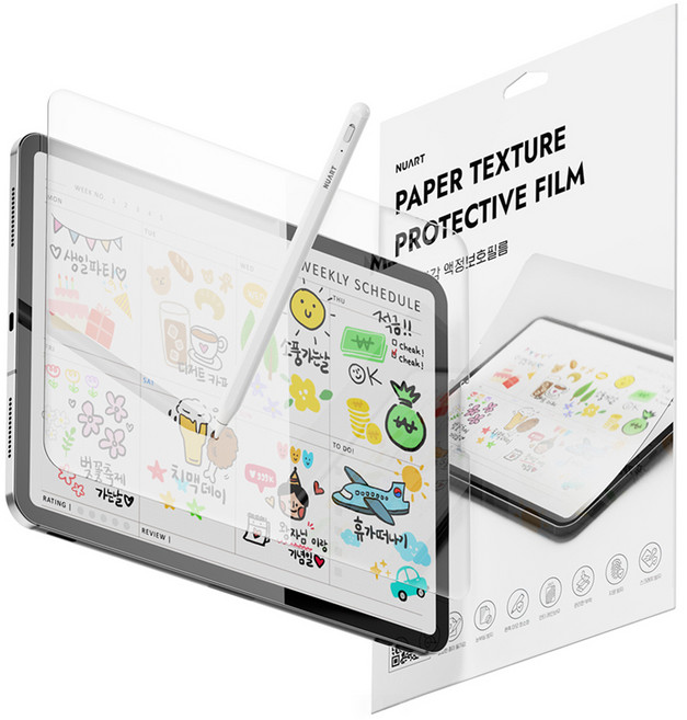 누아트 아이패드 풀커버 강화유리 액정보호필름 2p 세트, 투명, 1세트
