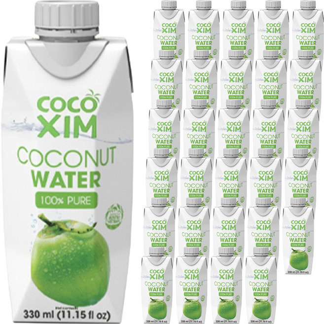 코코씸 100프로 퓨어 코코넛 워터, 330ml, 36개