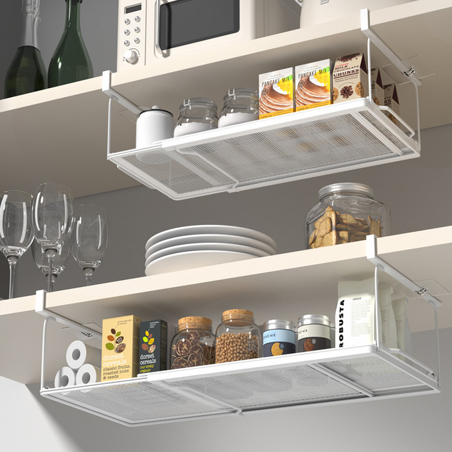 코멧 언더선반 확장형 수납정리대, 화이트, 1개