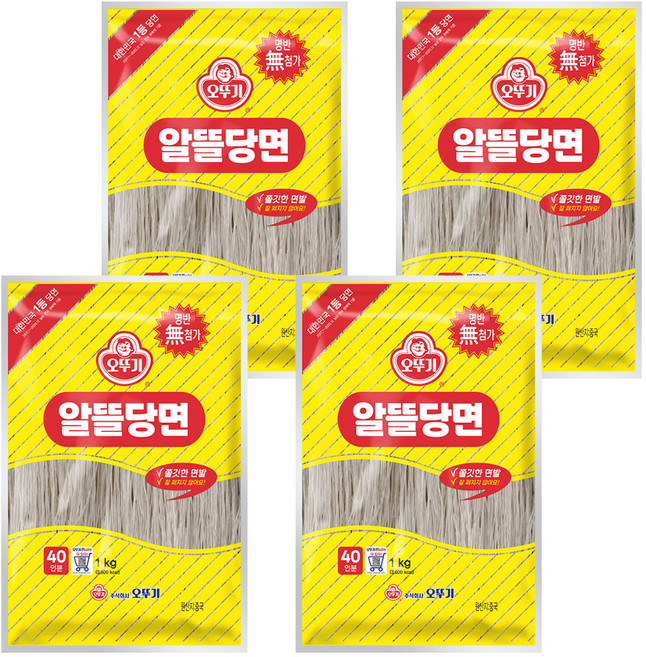 오뚜기 알뜰당면, 1kg, 4개