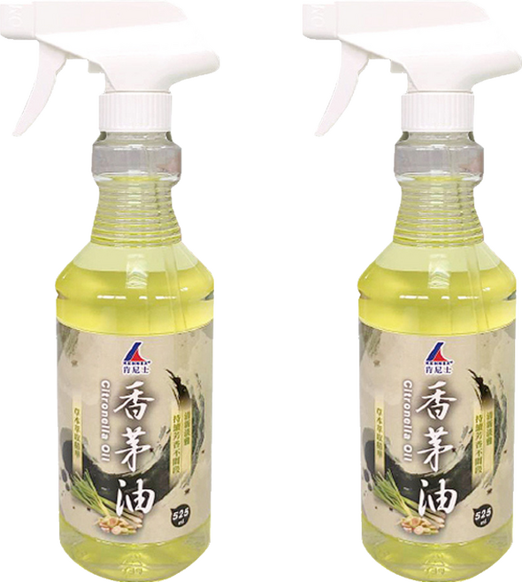 KENNEX 肯尼士 香茅油 525ml 草本萃取精華 無殺蟲劑配方 驅蚊蟲 芳香除臭 清新典雅, 2瓶, 香茅