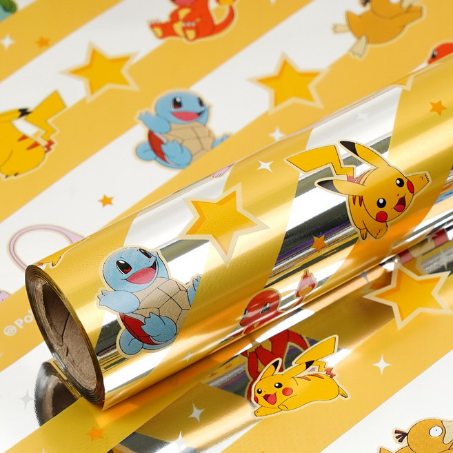포켓몬스터 포포팬시 증착롤 포장지, 스타라이트 옐로우, 1개