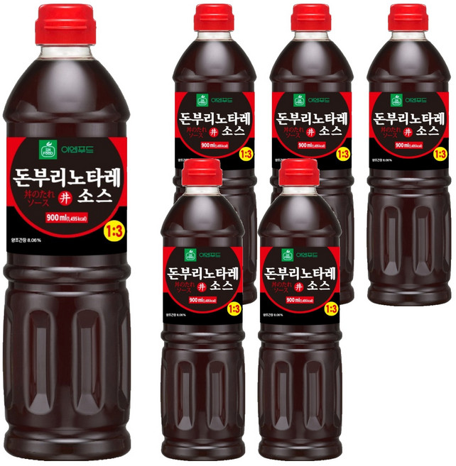 이엔푸드 돈부리노타레 소스, 900ml, 6개