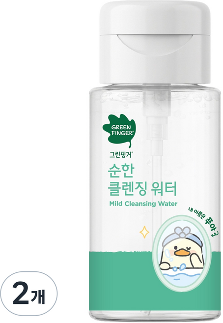 GREEN FINGER 綠手指 Puaa孩童溫和卸妝水, 2瓶, 200ml