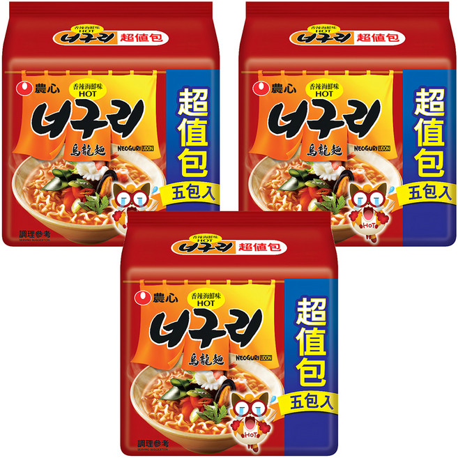 NONGSHIM 農心 香辣海鮮味烏龍麵, 120g, 15包