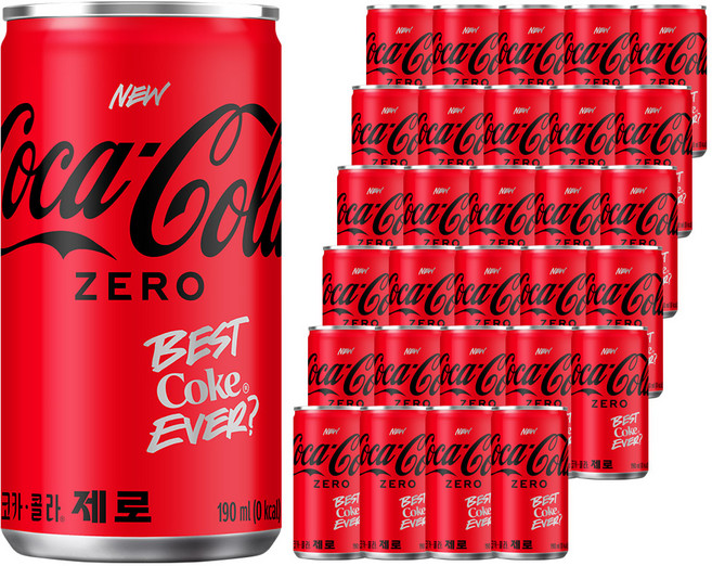 코카콜라 제로, 190ml, 30개