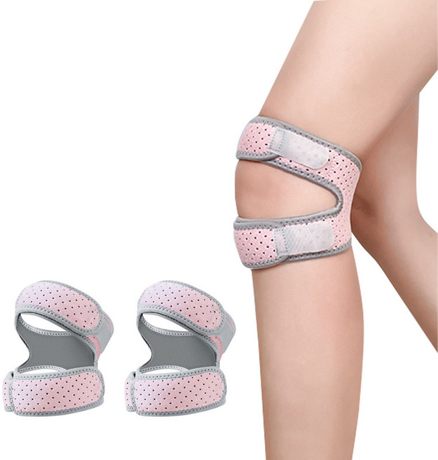 헨센 슬개골 이중압박 무릎보호대, 2개, 핑크