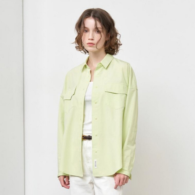 제너럴아이디어 여성용 뉴클래식 루즈핏 코튼 셔츠 WBE1L03503