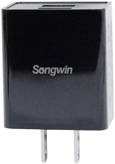 Songwin 尚之宇 雙孔快速充電器, 黑色, 1個