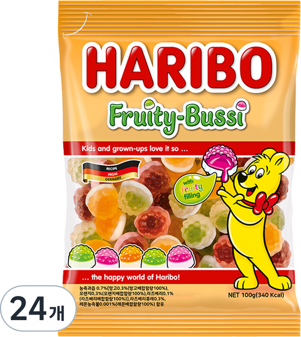 하리보 프리티부시, 100g, 24개