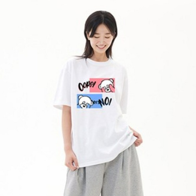 The Team 20支 Oops 短袖T恤 DB680, 白色