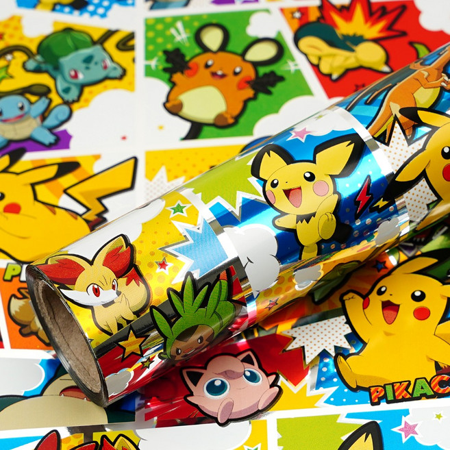 포켓몬스터 포포팬시 증착롤 포장지, 코믹북 믹스, 1개