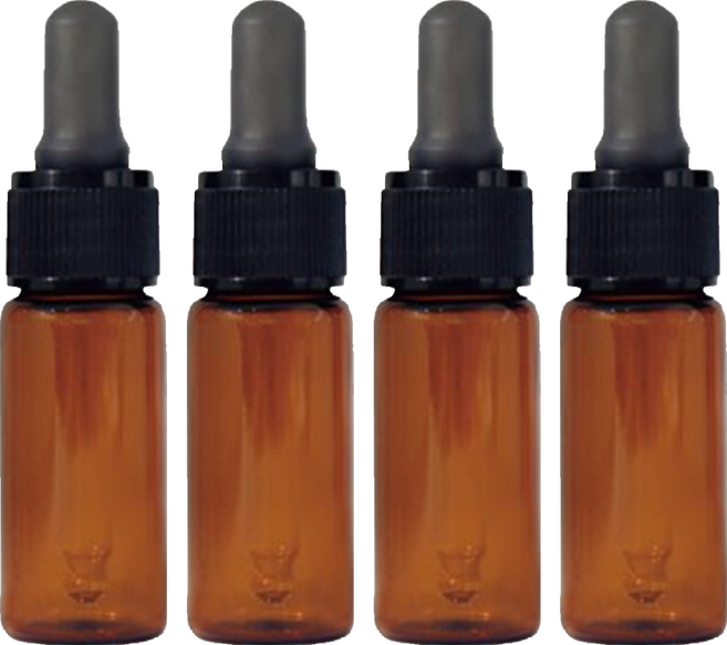 台灣 COSMOS 滴管瓶 隨機出貨 10ml, 棕/透明色, 4個