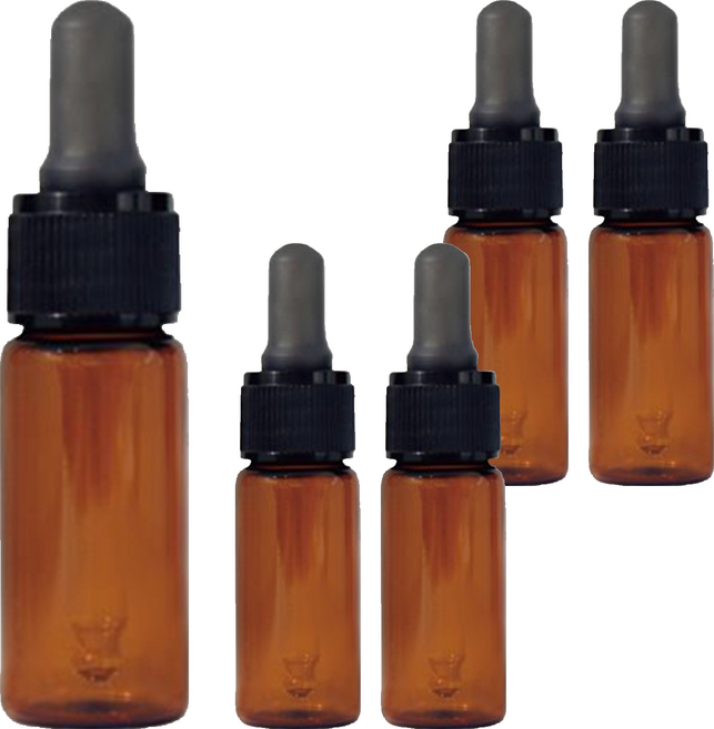 台灣 COSMOS 滴管瓶 隨機出貨 10ml, 棕/透明色, 5個