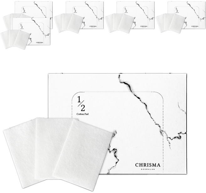 크리스마 더마랩 1/2 화장솜, 100매입, 6개
