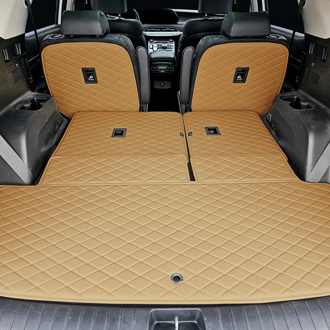 모모토 프리미엄 매트 2열등받이+3열등받이+트렁크, 현대 팰리세이드 7인승 2018년형~, 새들브라운