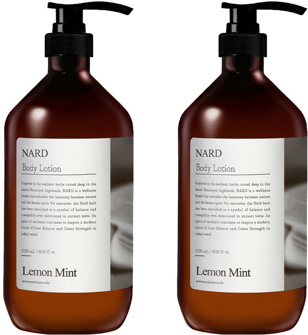 나드 바디로션 레몬민트향, 1L, 2개