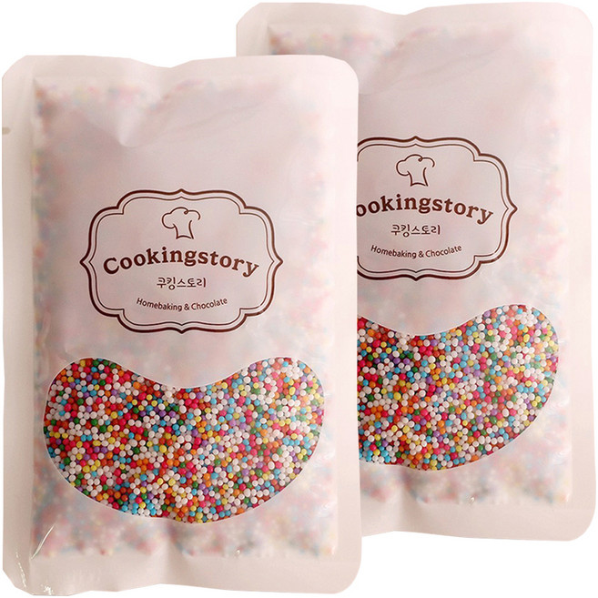 쿠킹스토리 스프링클 헌드레드 앤 사우전드 레인보우 구슬 스프링클 랜덤발송, 1kg, 2개
