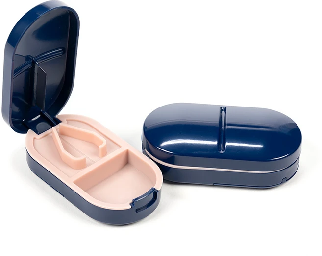 탐사 휴대용 알약 커팅기 겸용 케이스, 2개 - 쿠팡